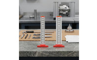 2 Pieces Aluminum-Alloy Height Gauge Ruler with Spirit Level High Precision Tile Height Marking Ruler Accurate Leveling Tool Easy-to-Read for Flooring Installers, Diyers, Home Renovation