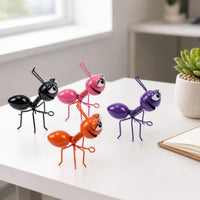 4 Pieces Creature Figurine Cute Metal Sculpture Whimsical Yard Art for Gardeners, Collectors, Garden, Patio, Tabletop