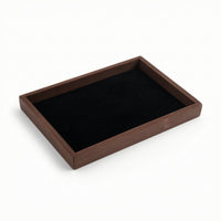 Countertop Jewelry Tray with Raised Sides Shallow Fabric Display Tray Soft Organizer Velvet for Retail Counter, Home Organization