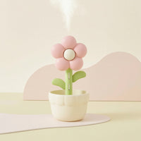 Flower-Shaped Humidifier Decorative Mist Maker Compact for Desk