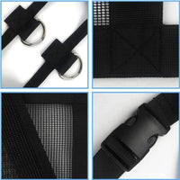Pet Weighing Bag Breathable Mesh Animal Weighing Sling with D-Rings Hanging Weight Sling Adjustable Reinforced for Veterinarians