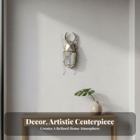 Wall Mirror Meticulous Craftsmanship Stag Beetle Wall Mirror Vintage Sculpture Antique-Design House Decoration