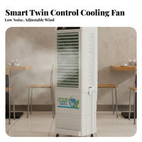 Portable Air Chiller Four Speeds Portable Water-Based Chiller Wide Angle Air Circulation Standing Cooling Fan for Renters, Adults, Restaurant