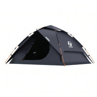 Automatic Double Layer Dome Tent 210D Oxford Material Double-Layer Tent Fiberglass Poles Outdoor Shelter Ground Stakes and Guy Lines
