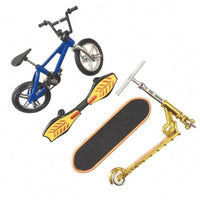 4 Pieces Assembled Look Finger Board Set Detailed Finger Skateboard Textured Mini Scooter Toy Multi-Piece