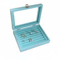 Large Capacity Band Earring Storage Case Multi-Functional Velvet Jewelry Box Space-Saving Band Display Organizer Dust-Proof for Closet, Drawer