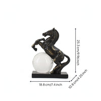 Horse Sculpture with Glass Ball Decorative Ornament Clear for Art Collectors