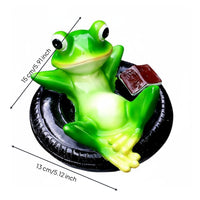 Waterproof Floating Frog Statue Weatherproof Floating Frog Figurine Long-Lasting Lifelike Details for Fountain, Swimming Pool, Aquatic Aquarium