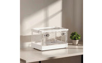 Reptile Enclosure with Mesh Top Breathable Cage Stackable for Home