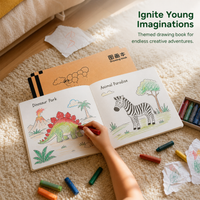 A4 Thickened Sketchbook for Kids, Blank Kraft Paper Drawing Pad for Art, Doodle, and Early Learning