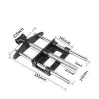 Double Guide Rods Workbench Front Vise Cast Iron Construction Woodworker's Bench Vise Heavy Duty Clamping Device for Carpenters, Woodworkers, Garage