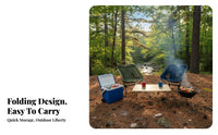 Foldable Mesh Camp Table with Bamboo Top Multifunctional Camping Furniture Detachable surface panel Outdoor Gear Easy Assembly for outdoorkers, RV Owners, Families, outdoor, Barbecue, Beach, returnyard