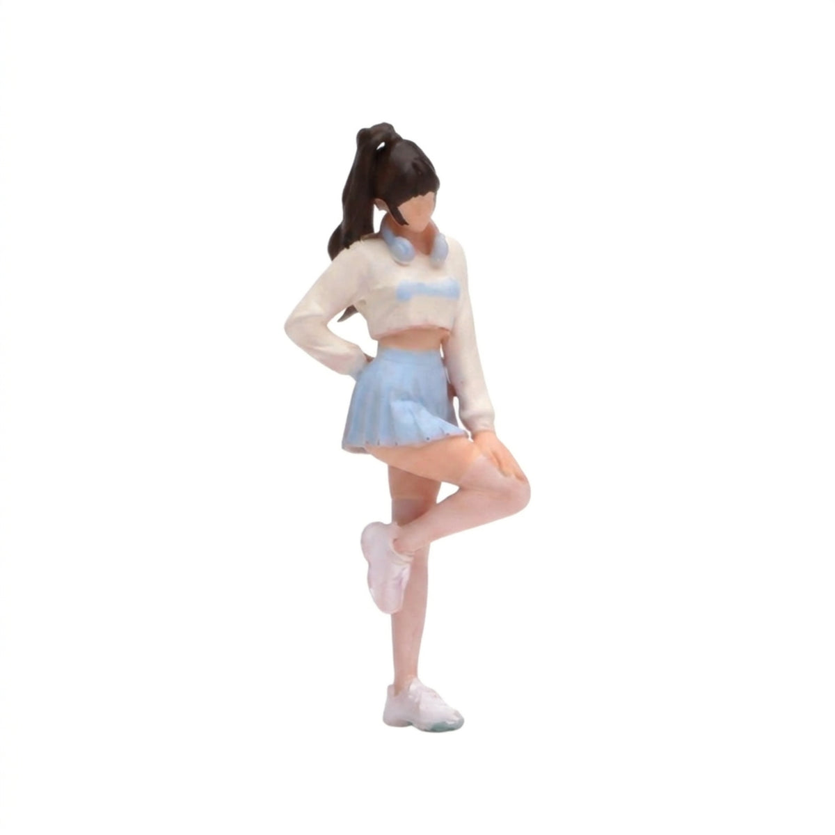 1/64 Miniature Girl Figure Cute Diorama Figure Collectible Ornament for Desk Display