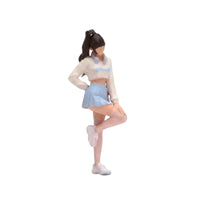 1/64 Miniature Girl Figure Cute Diorama Figure Collectible Ornament for Desk Display
