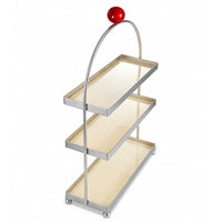 3-Tier Acrylic Organizer Shelf Space-Saving Acrylic Organizer with Metal Frame Vertical Tiered Countertop Shelf for Dresser