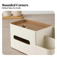 Multifunctional Tissue Box Organizer Modern Design Desktop Organizer Box