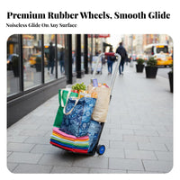 Foldable Hand Truck Lightweight Folding Hand Truck Heavy Duty Portable Moving Cart for Homeowners, Office Workers, Home Use, Shopping, Warehouse