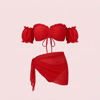 Swimsuit for Women, Retro European & American Style Padded Bikinis Set, High Waisted for Sports, Polyester Spandex Blend