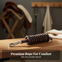 Equestrian Training Lead Tug-Resistant Horse Lunge Line Equine Lunge Line Long-Lasting Brass Hook Braided Horse Lead Rope