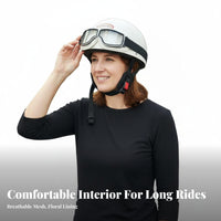 Vintage Design Half Helmet 3C Certified Retro Four-Season Use Riding Headwear for Men, City Commuting, Road Travel, Outdoor Activities
