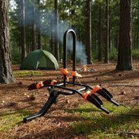 Two-Bike Rack with Wheel Trays Foldable Hitch-Mounted Cycle Rack Heavy-Duty Hitch-Mounted Bike Carrier for Journeyers