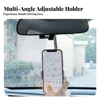 Car Ph Single Mount 360 Degree Rotation Rearview Mirror Ph Single Holder Firm Hold Mobile Accessory for Passengers, Drivers, Back Seat, Navigation