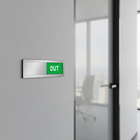 Acrylic Office Availability Sliding Door Sign Slim Availability Sign Smooth Door Slider Privacy for Meeting Room
