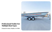 Inflatable Boat Trailer Hot Galvanized Boat Trailer Towing Equipment for Assistance Teams, Fishermen, Coastal Areas, Lakeside