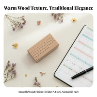 Wooden Block Calendar Stamp Decorative Endless Calendar Stamp Planner Accessory Reusable Craft Supply Sturdy for Card Making