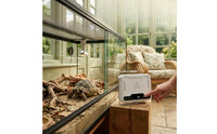 Pet Fan Heater with Digital Display Compact Enclosure Heater with Metal Support Frame Slim for Reptile Owners, Terrariums