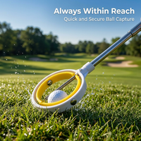 Golf Ball Retriever Telescopic, Stainless Steel Golf Ball Collector, Golf Ball Picker Upper to Avoid Bending, Golf Accessories for Golfers