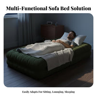 Foldable Design Human-Sized Pet Bed Multi-Functional Tri-Fold Mattress Lounger Plush Surface Floor Sofa Lightweight for Apartment Dwellers, College Students, Small Spaces, Dorm Room, Home Office, RV Travel
