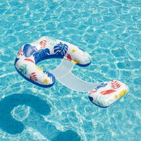 U-Shaped Water Hammock Portable Sun-Powered Pool Raft Compact Inflatable Buoyant Chair for Adults
