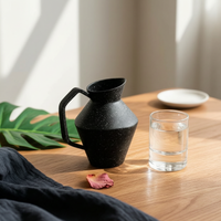 Resin Vase Minimalist Table Vase Broad Opening for Study, Shelf