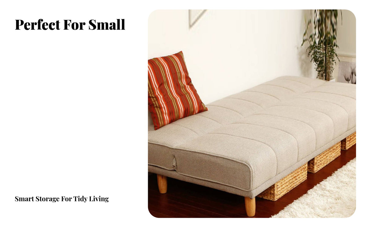 Folding Sleeper Sofa Multi-Functional Folding Wooden Frame Sleeper Space-Saving reconfigureable Couch for Apartment Dwellers, Guests, Bedroom, Home Office