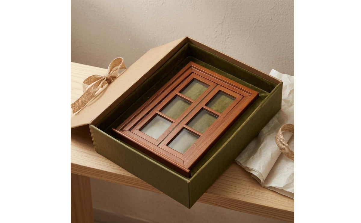 Wooden Dollhouse Window Rectangular Miniature Decor Realistic Detail