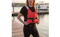 Reflective Strips Adult Life Jacket Adjustable Straps High Buoyancy Survival Vest Quick-Release Buckle Fishing Safety Vest Lightweight for Fishers