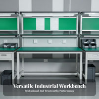 Reinforced Frame Anti-Static Workbench Lockable Drawers Lighted Assembly Table Electronics Repair Desk for Technicians, Engineers, Hobbyists, Factory, Laboratoryoratory Oratory, Garage