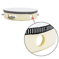 Wholesale Hand Drum Orff Instrument 8 Inch Wood Color Black Edge Single Row Hand Shaker Tambourine Percussion Instrument