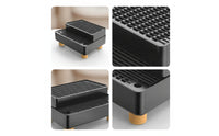 Double-Layer Cat Litter Sifting Tray with Wooden Feet Low-Height Litter Box with Sifter Long-Lasting Pet Supply Comfortable for Apartments