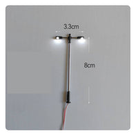 High Brightness Double Head Model Street Light Realistic Design Miniature LED Lamp Post Multi-Scale Options Miniature Scene Street Lamp Metal Pole for Modelers, Architects, Hobbyists