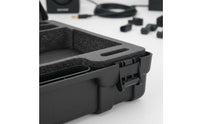 Large Capacity Plastic Equipment Carrying Case Comfortable Carry Handle Hard Carrying Case Secure Latches PP Plastic Storage Briefcase Shock-Resistant-Resistant for Musicians, Technicians, Hobbyists, Travel, Workshop, Job Site