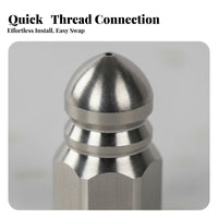 1/4 Inch Pressure Washer Nozzle Stainless Steel High Pressure Drain Nozzle Rust-Resistant Pipe Cleaning Head for Plumbers, Professionals