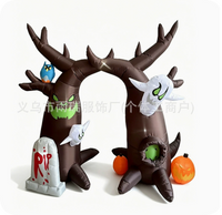 Halloween Inflatable Scary Tree Decoration for Outdoor Party and Yard, UK Plug