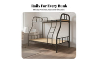 Metal Bunk Bed Space-Saving Design Iron Bunk Bed Stable for Students, Adults, Dormitory, Dorm Room, Apartment