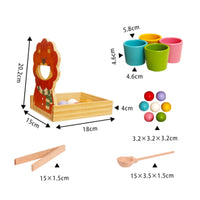 Hand-Eye Coordination Lion Feeding Fine Dexterity Skill Toy Early Education Montessori Color Sorting Set for Toddlers, Preschoolers, Kids 3+
