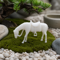 Chinese Micro Landscape Ancient Horse Figurine Ornament