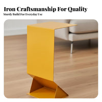 Minimalist Design Z-Base Cantilever Table Modern Design Home Furniture Space-Saving Nightstand Multi-Purpose for Interior Designers, Apartment Dwellers, Living Room, Small Areas, Bedroom, Balcony