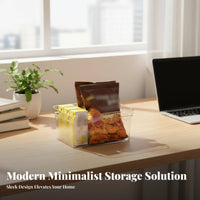 Clear Lidded container adaptable Plastic Container sturdyDuty for Desktop, Kitchen