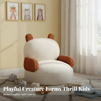 Cute Creature Design Panda-Shaped Armchair Soft and Comfortable children's Furniture Child-Safe Filling Toddler Seat Lightweight for Toddlers, Preschoolers, Parents, Playroom, Bedroom, Nursery, Reading